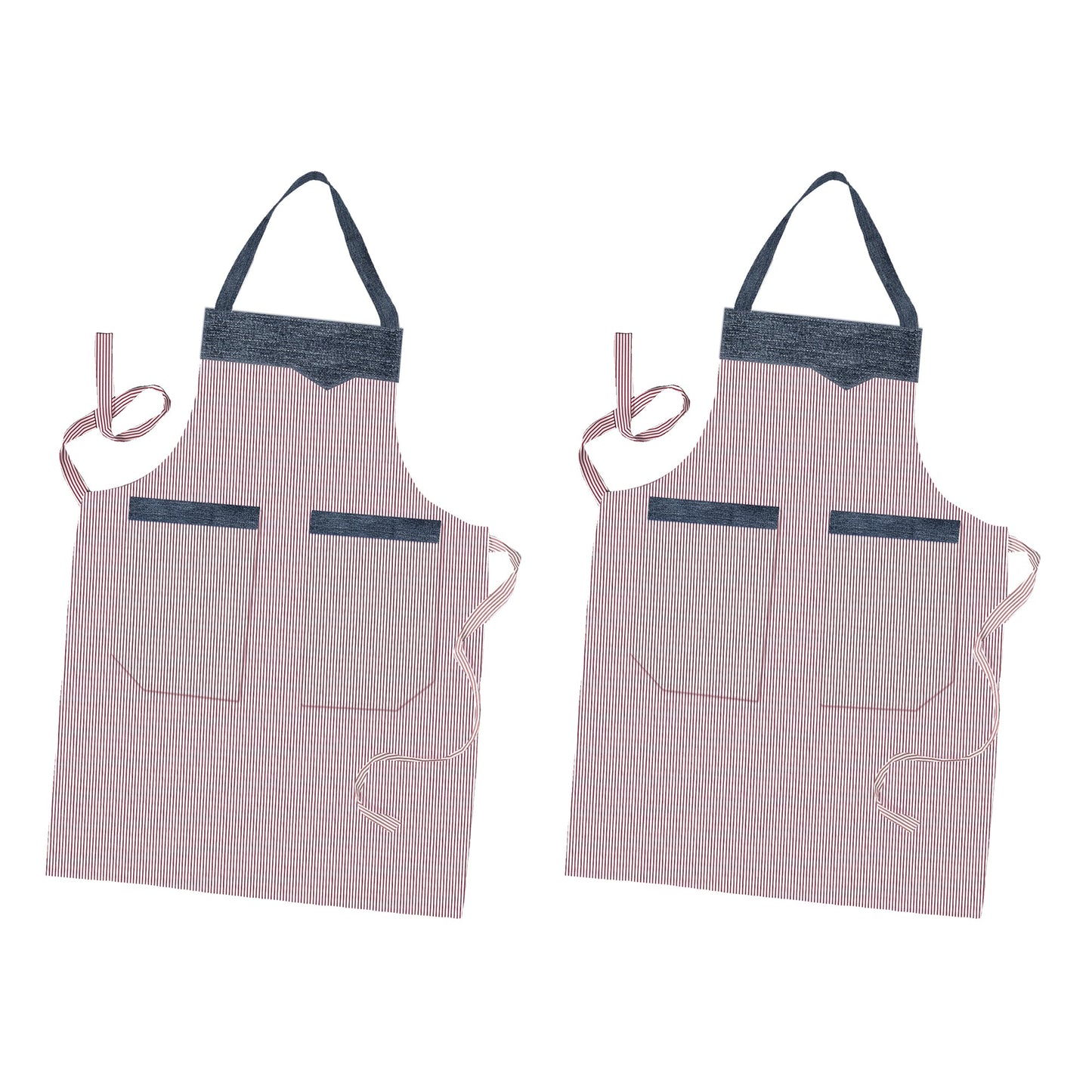Cooking Apron for Women with Double Pocket~5452-6