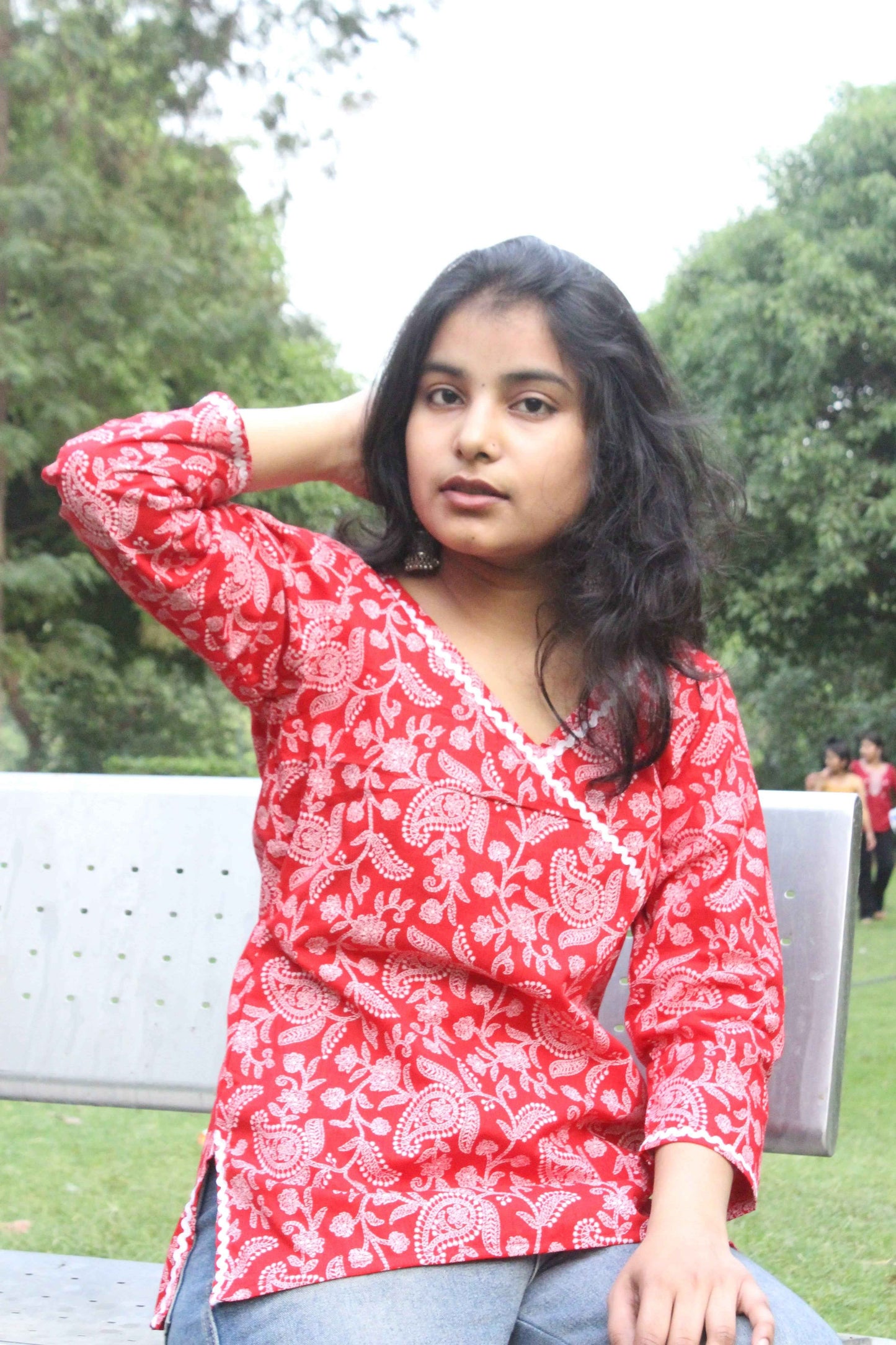 Scarlet Paisley Charm Kurti