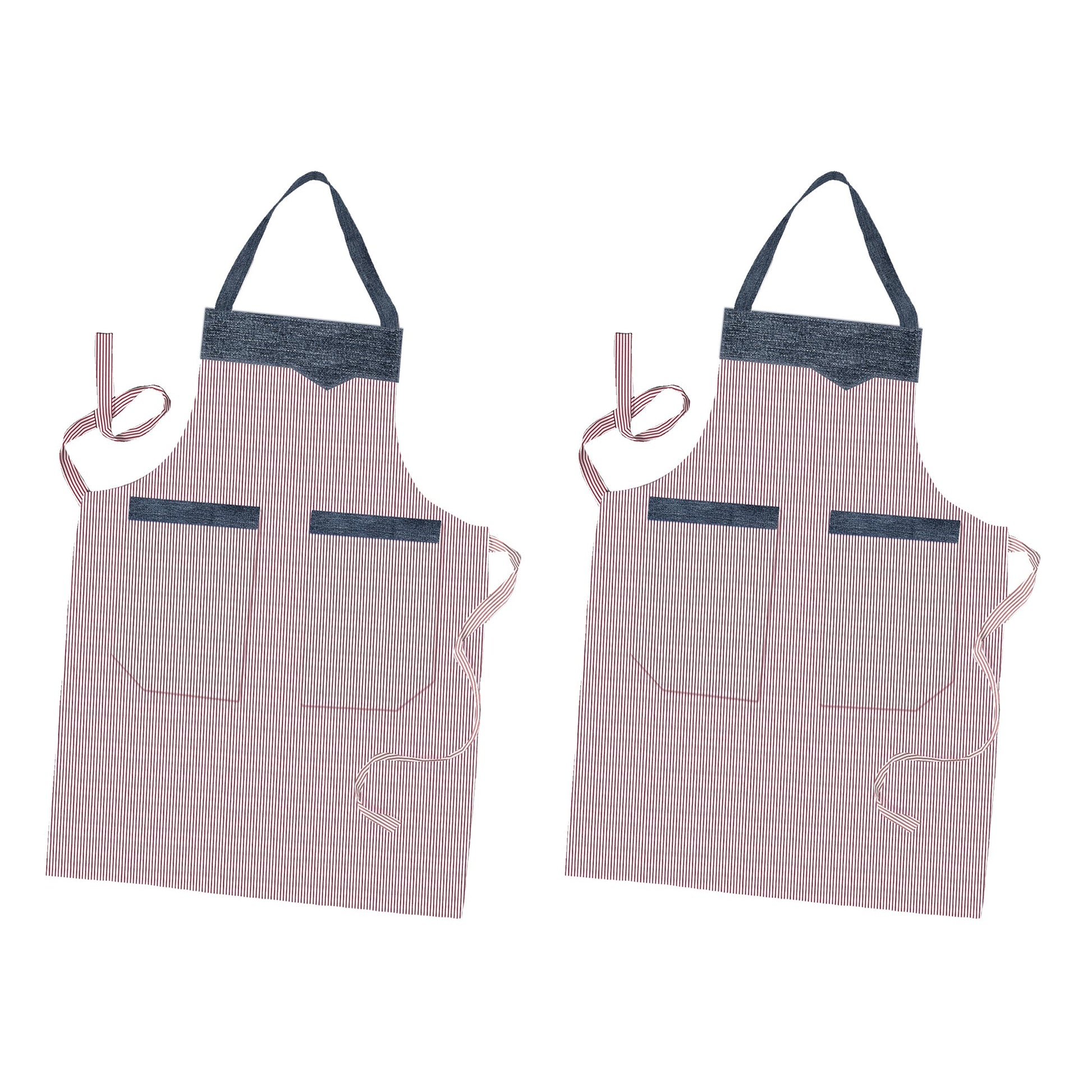 Cooking Apron for Women with Double Pocket~5452-6