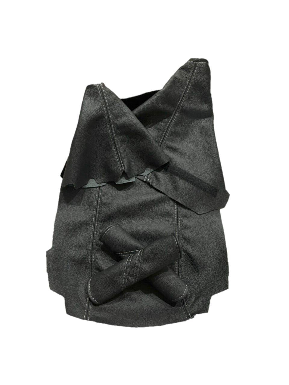 Leather Console Armrest Shift E-Brake Door Handle Cover For Chevy Corvette C5 1997-2004-0