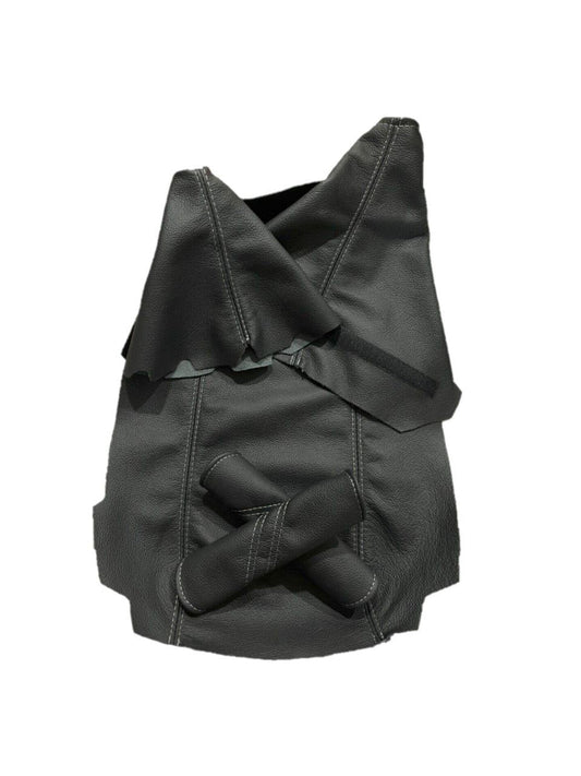 Leather Console Armrest Shift E-Brake Door Handle Cover For Chevy Corvette C5 1997-2004-0