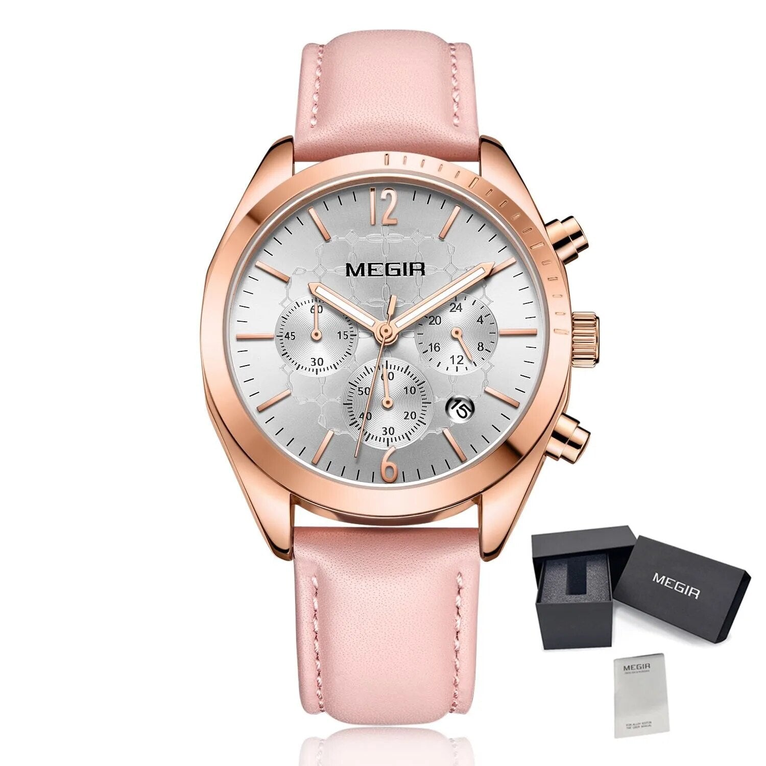 MEGIR Fashion Women Watches Luxury Ladies Casual Wristwatches Leather Female Quartz Bussiness Watch Dress Clock Relogio Feminino-12