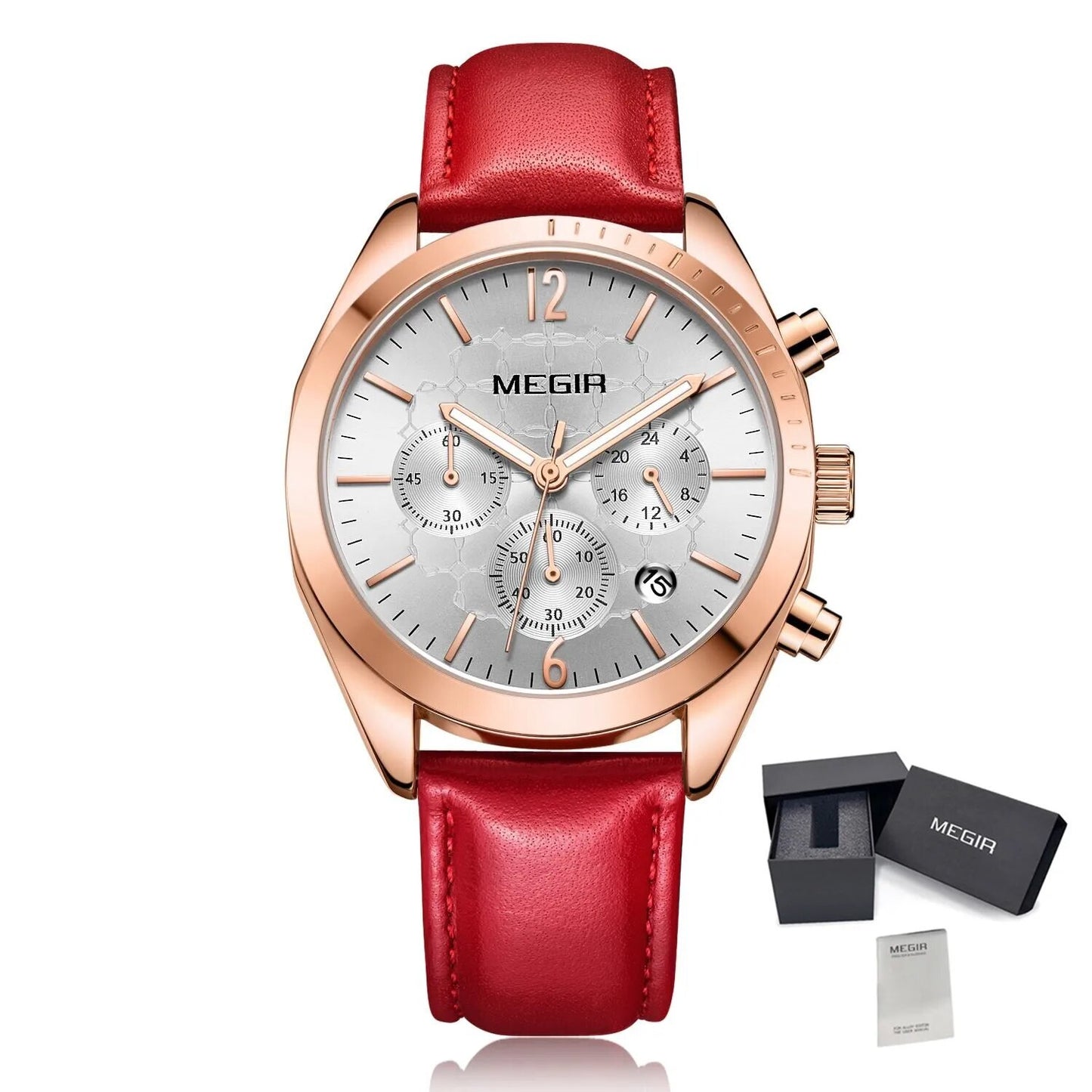 MEGIR Fashion Women Watches Luxury Ladies Casual Wristwatches Leather Female Quartz Bussiness Watch Dress Clock Relogio Feminino-13