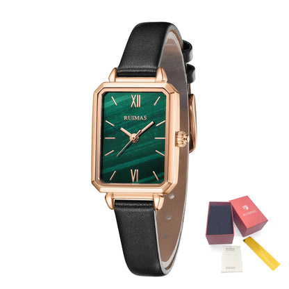 RUIMAS Luxury Ladies Watch Steel Strap Women Bracelet Clocks Leather Band Famale Wristwatch Dress Watches Reloj Mujer 329-13