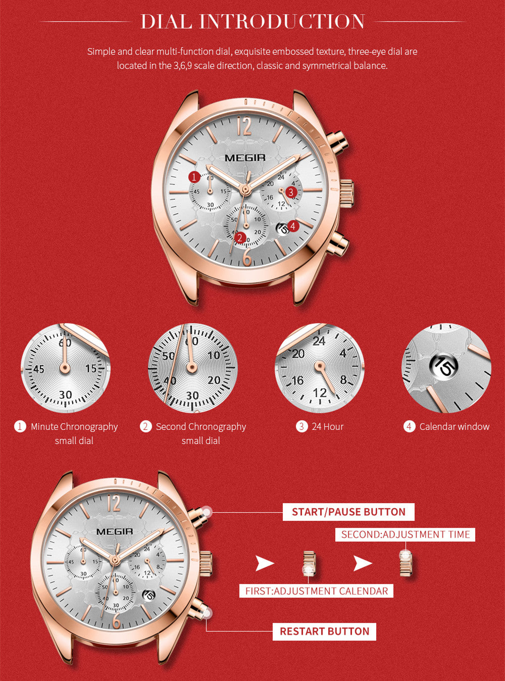 MEGIR Fashion Women Watches Luxury Ladies Casual Wristwatches Leather Female Quartz Bussiness Watch Dress Clock Relogio Feminino-9