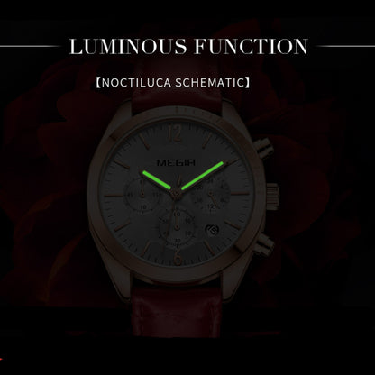 MEGIR Fashion Women Watches Luxury Ladies Casual Wristwatches Leather Female Quartz Bussiness Watch Dress Clock Relogio Feminino-10