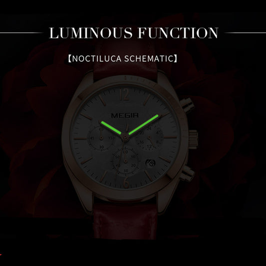 MEGIR Fashion Women Watches Luxury Ladies Casual Wristwatches Leather Female Quartz Bussiness Watch Dress Clock Relogio Feminino-10