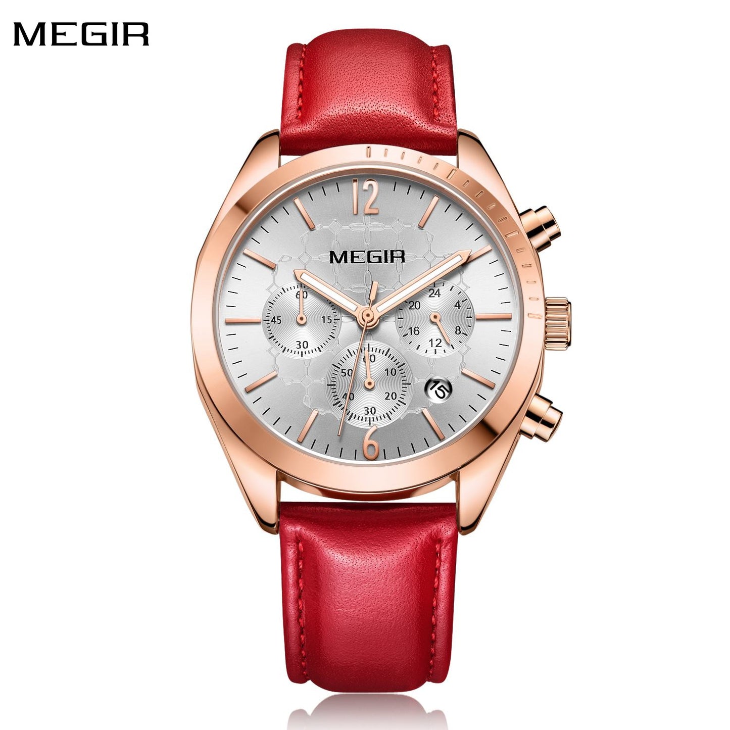 MEGIR Fashion Women Watches Luxury Ladies Casual Wristwatches Leather Female Quartz Bussiness Watch Dress Clock Relogio Feminino-0