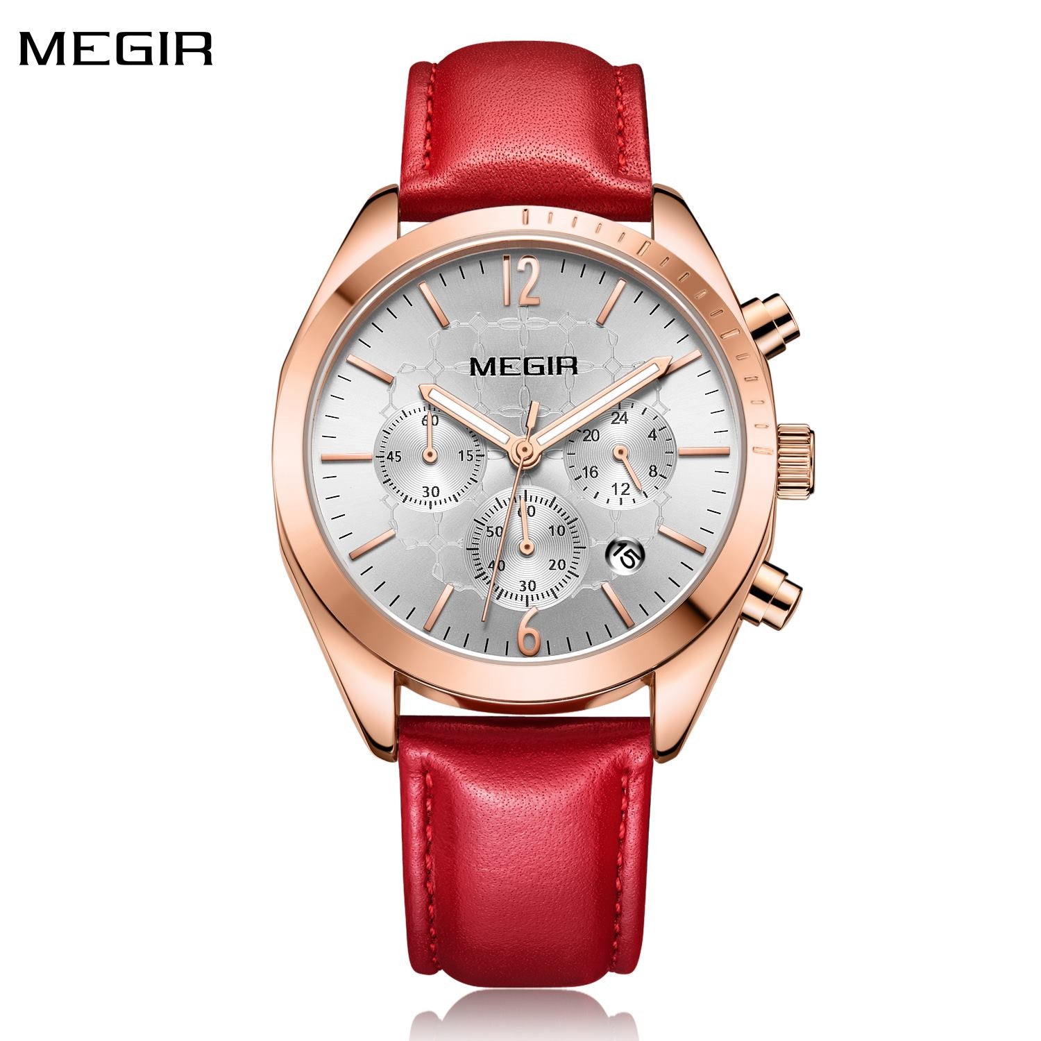 MEGIR Fashion Women Watches Luxury Ladies Casual Wristwatches Leather Female Quartz Bussiness Watch Dress Clock Relogio Feminino-0