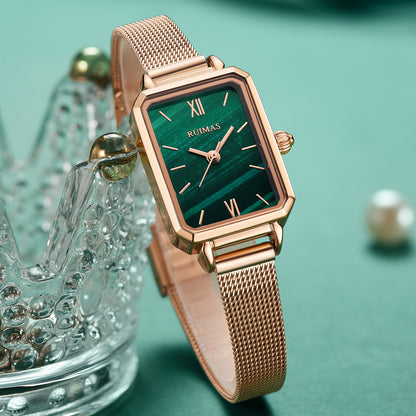 RUIMAS Luxury Ladies Watch Steel Strap Women Bracelet Clocks Leather Band Famale Wristwatch Dress Watches Reloj Mujer 329-3