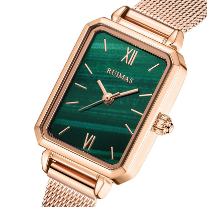 RUIMAS Luxury Ladies Watch Steel Strap Women Bracelet Clocks Leather Band Famale Wristwatch Dress Watches Reloj Mujer 329-6