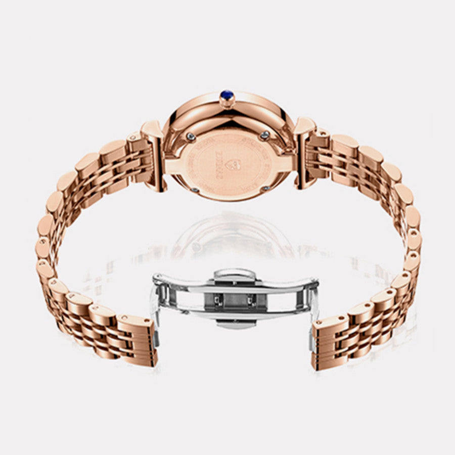 RUIMAS Fashion Women Watch Luxury Quartz Wristwatch Stainless Steel Ladies Casual Watches Dress Clock Relogio Feminino 538-7