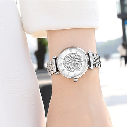 RUIMAS Fashion Women Watch Luxury Quartz Wristwatch Stainless Steel Ladies Casual Watches Dress Clock Relogio Feminino 538-2