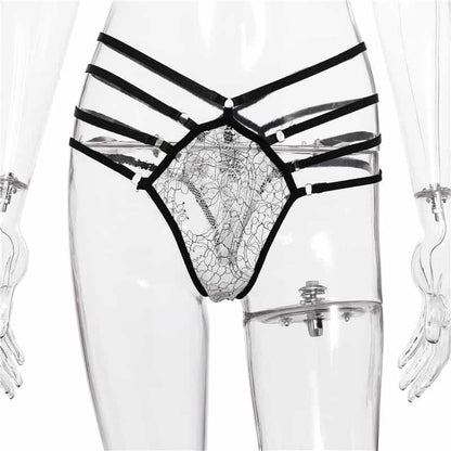 Halter Lace Bra Sexy Lingerie Set Belt Details