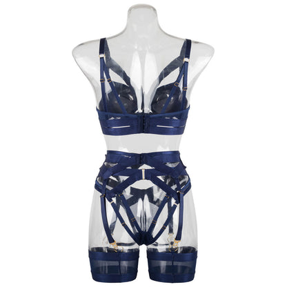 Nautical Charm Push Up Bra and Panties Set Back View