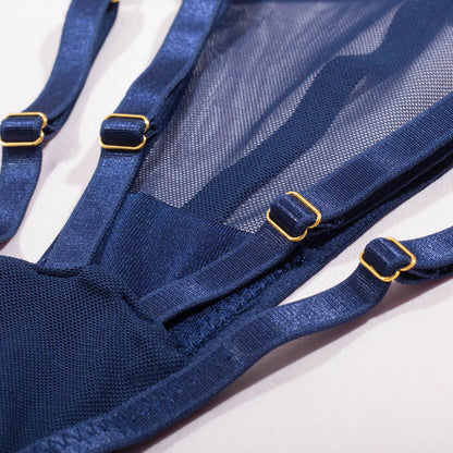 Wholesale Nautical Charm Push-Up Bra and Panties Set-11