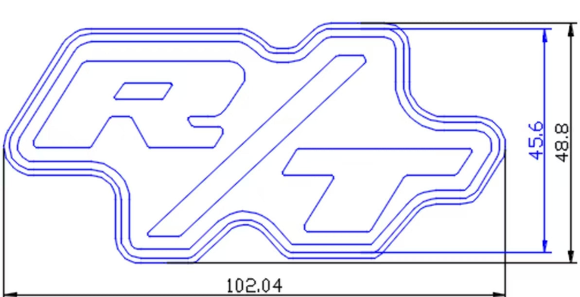 RT Logo LED dodge challenger rt badge Luminous RT emblem light-2