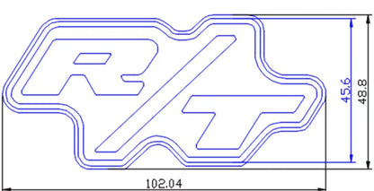 RT Logo LED dodge challenger rt badge Luminous RT emblem light-2