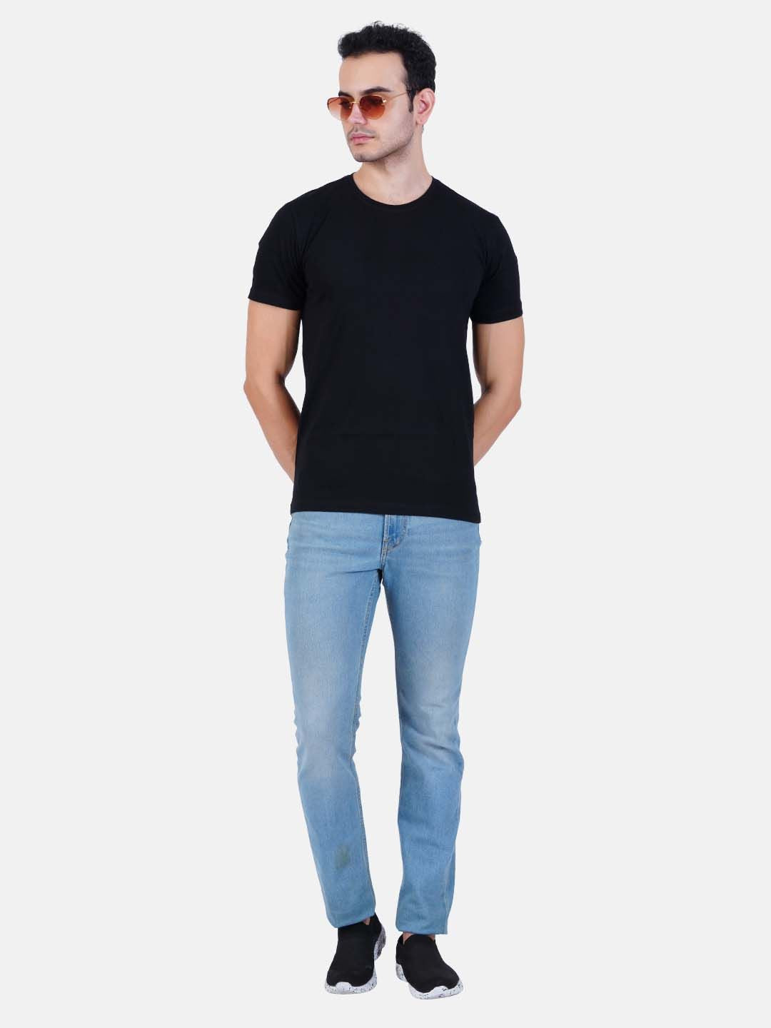 Pure Cotton T-Shirt for Men and Women - Black-9