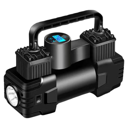 12V 150PSI Heavy-Duty Dual Cylinder Air Compressor Digital Tire Inflator Black-0