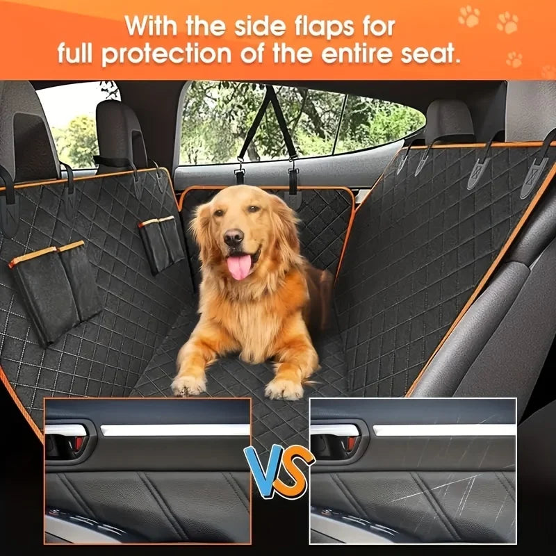 Waterproof Dog Car Seat Cover Scratch-Resistant Protector Black-3