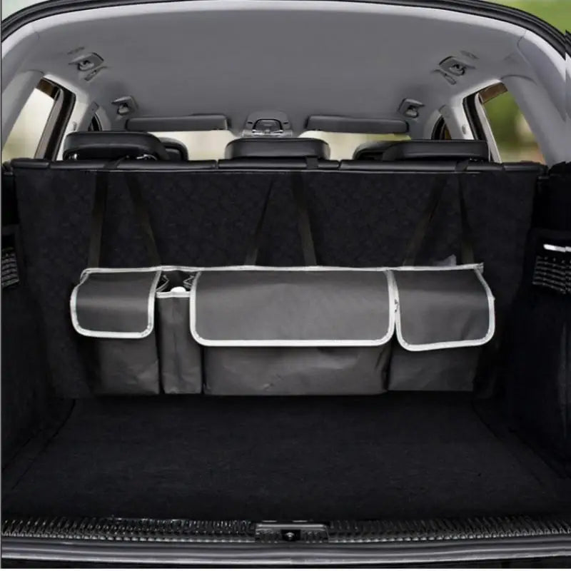 Car Back Seat Organizer Oxford Polyester Hanging Storage Bag Black-1