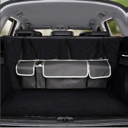 Car Back Seat Organizer Oxford Polyester Hanging Storage Bag Black-1