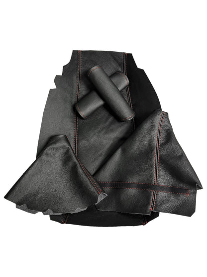 Leather Console Armrest Shift E-Brake Door Handle Cover For Chevy Corvette C5 1997-2004-6