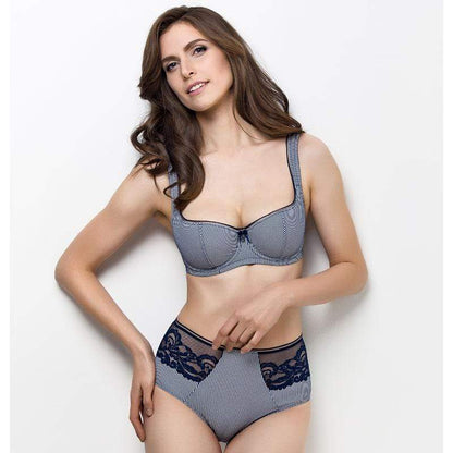 Lightly Padded Balcony Bra Lauma Navy-3