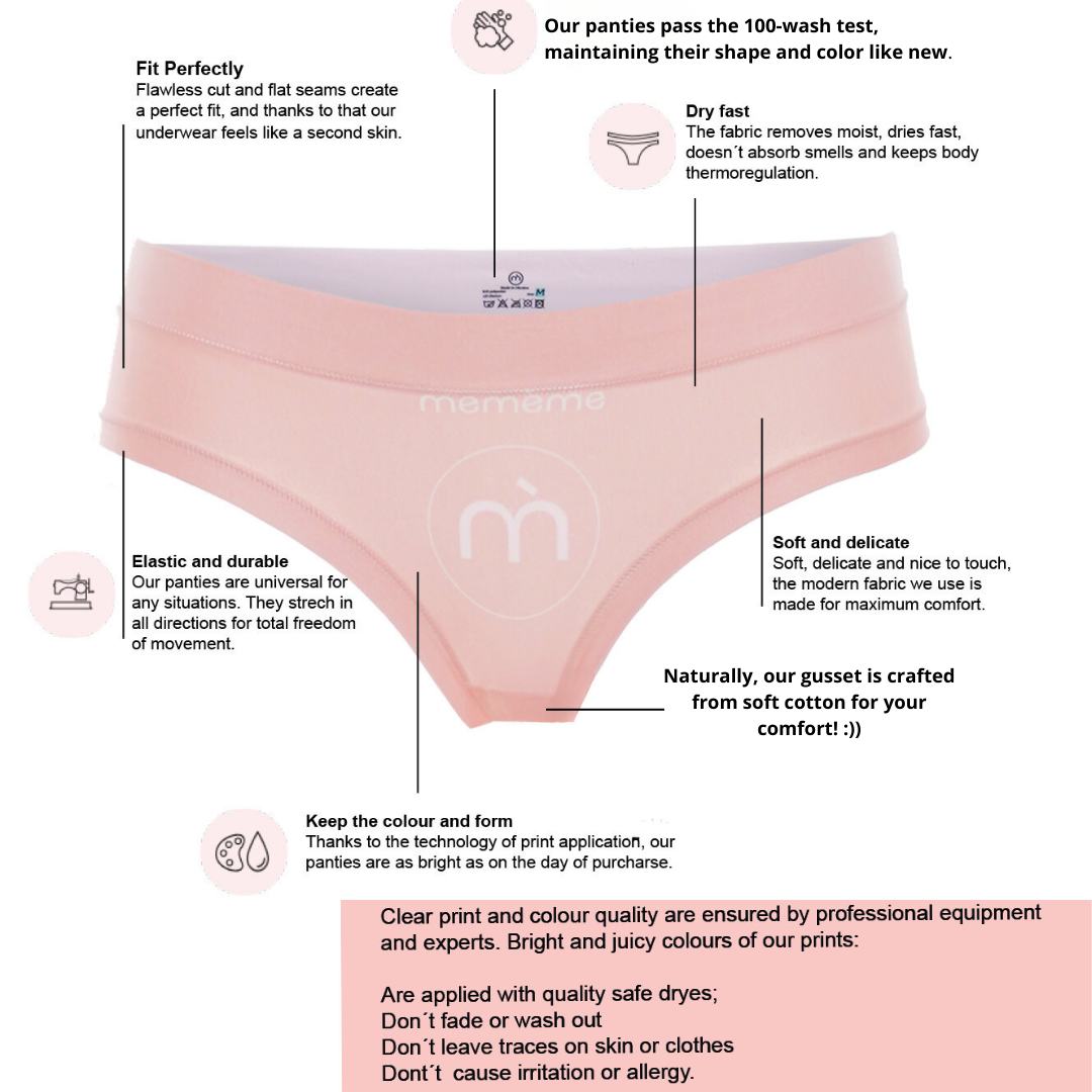 Memème Women’s Ultra-Comfortable Butterfly– Bliss  - Queen Size Panties | Original Prints, Unique Designs | Breathable Cotton Crotch, Stretchy Fit, Soft Flat Seams, No Elastic Bands | Style: High Waisted Brief | Everyday Use