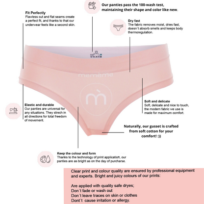 Memème Women’s Ultra-Comfortable Butterfly– Bliss  - Queen Size Panties | Original Prints, Unique Designs | Breathable Cotton Crotch, Stretchy Fit, Soft Flat Seams, No Elastic Bands | Style: High Waisted Brief | Everyday Use