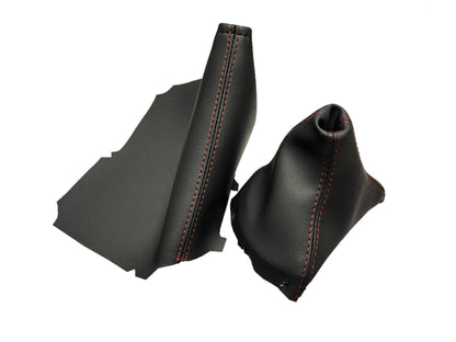 Genuine Leather Automatic Shift & Handbrake Boot Cover For 2012-2020 Subaru BRZ Scion FR-S Toyota GT86-0