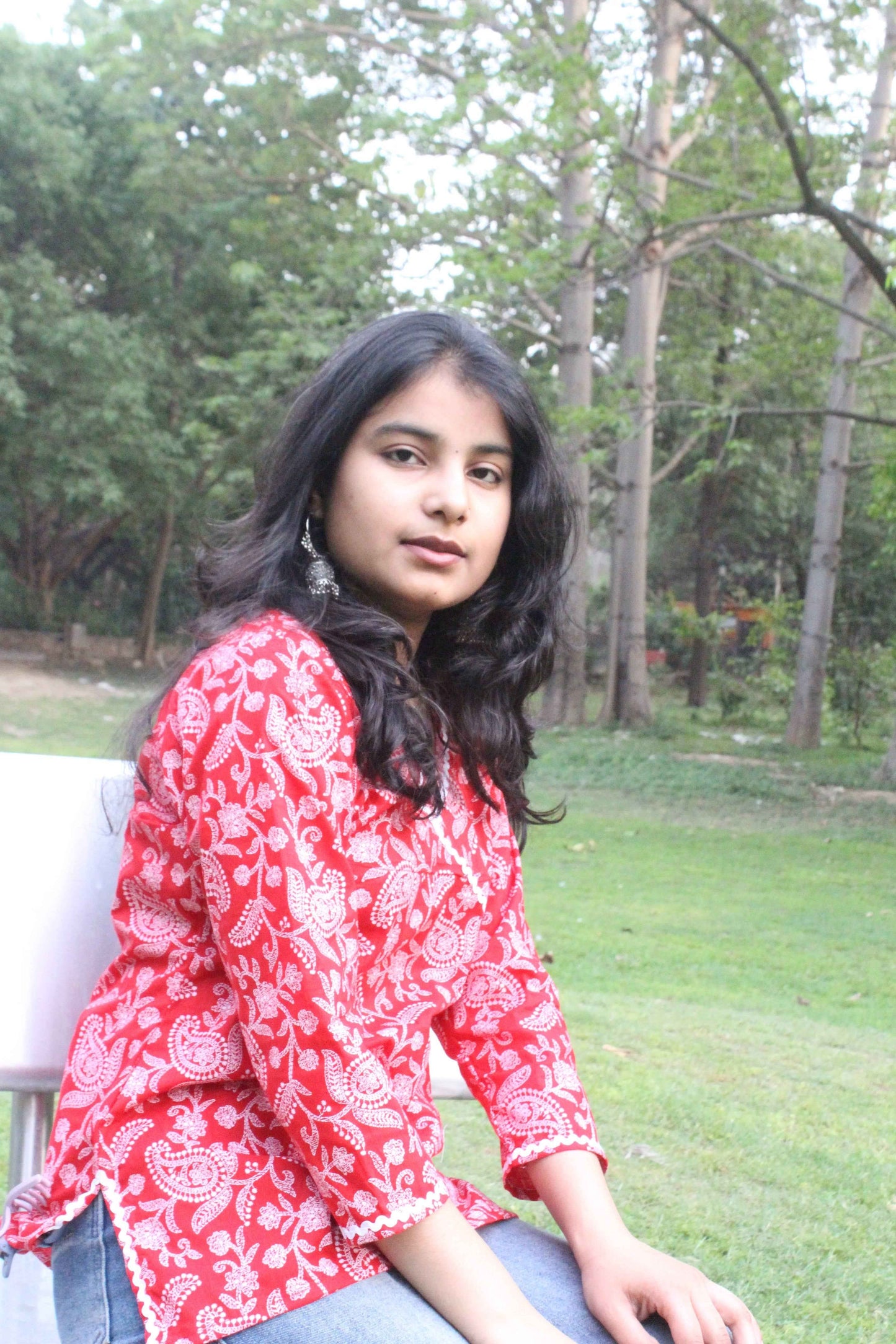 Scarlet Paisley Charm Kurti