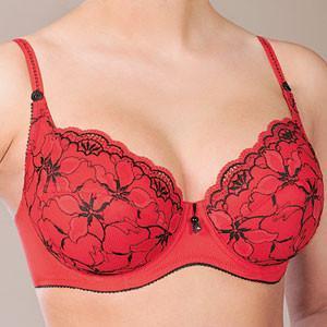 Lace Full Coverage Bra Crimson Floral-0